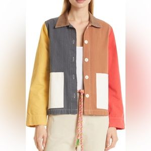 THE GREAT. Patchwork Chore Jacket